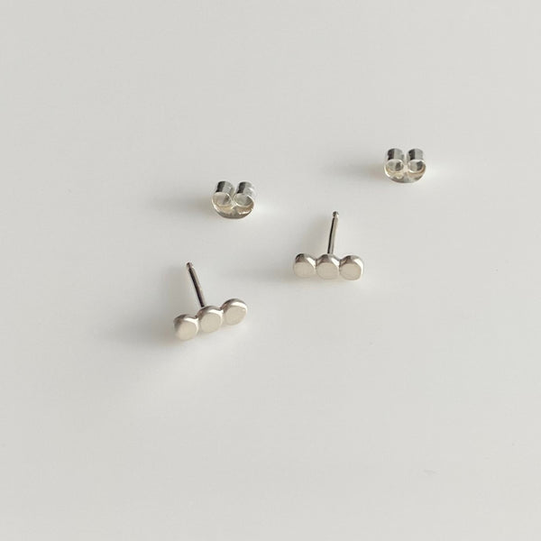 Pebble Studs in Sterling Silver