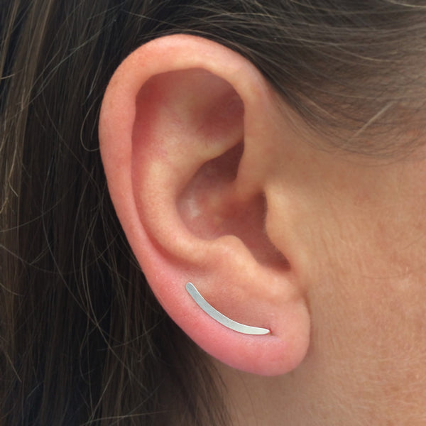 Silver Smooth Sweep Ear Climber