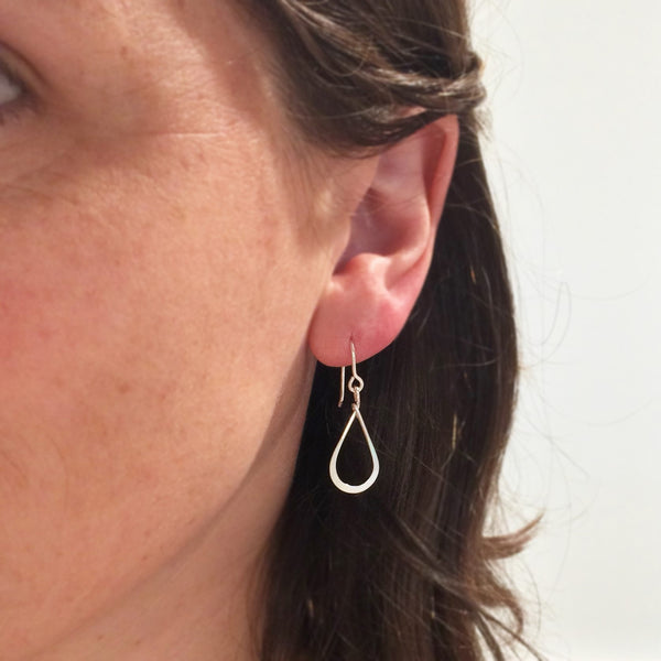 Small Silver Teardrop Earring