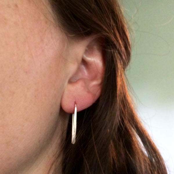 1" Rose Gold Open Hoop Earrings