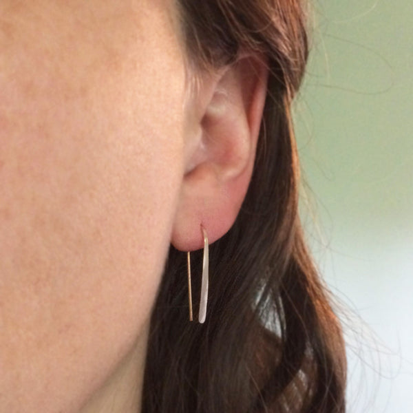 1" Rose Gold Open Hoop Earrings