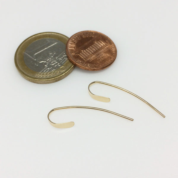 Gold Small Crescent Open Hoops