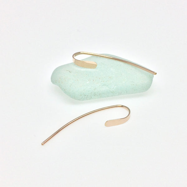 Rose Gold Small Crescent Open Hoops