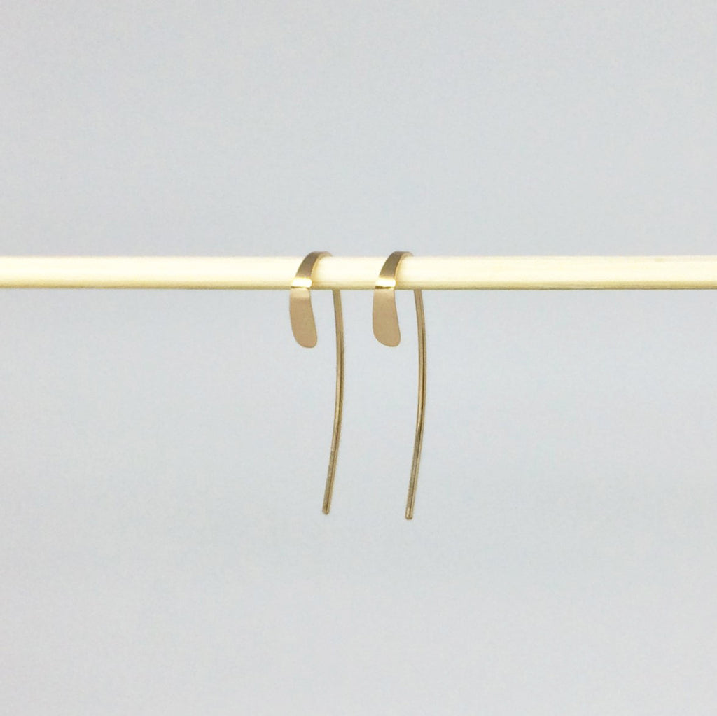 Gold Small Crescent Open Hoops