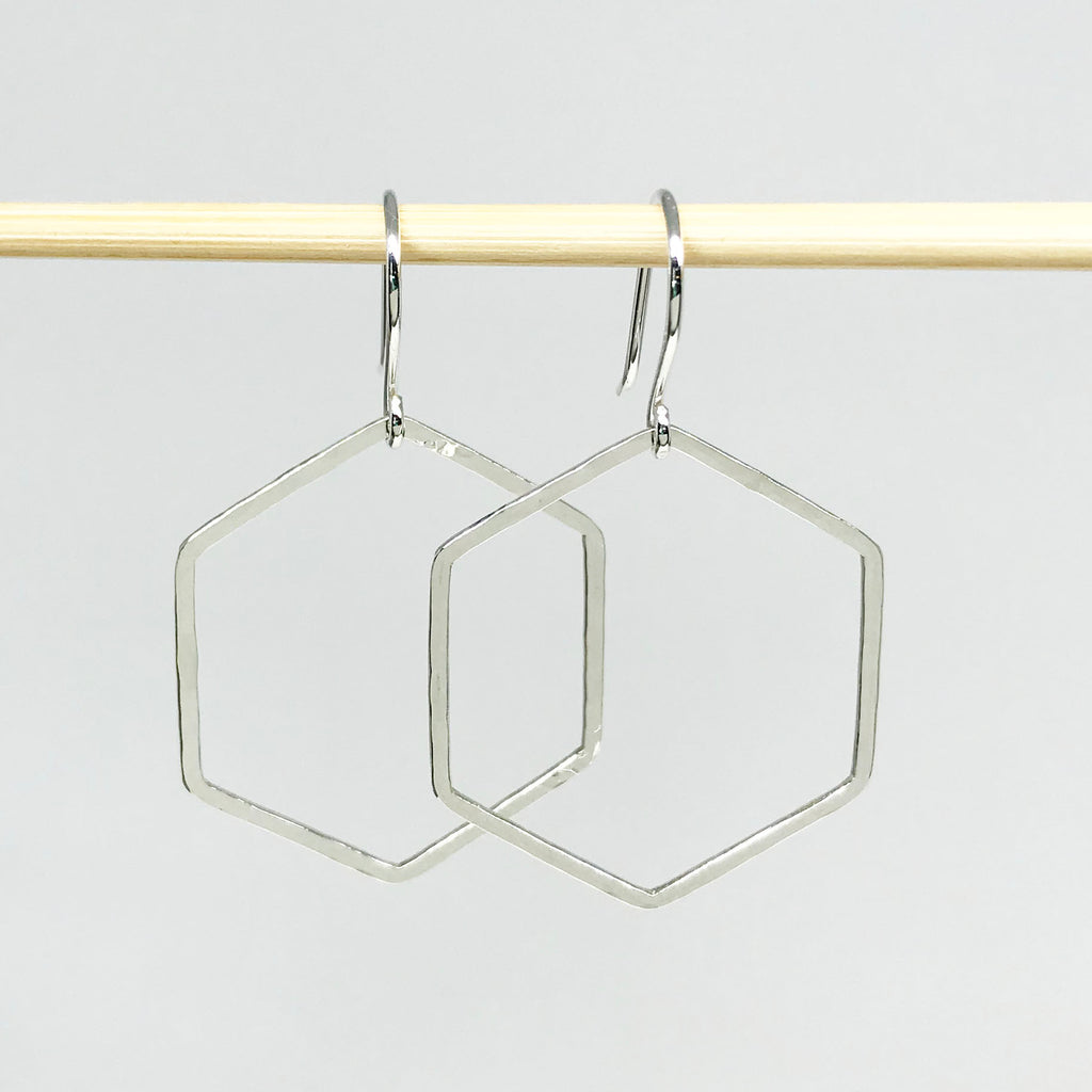 Hexagon Hoop Earrings