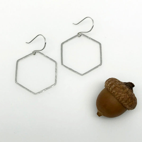 Hexagon Hoop Earrings