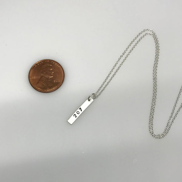 Maine 207 Bar Necklace