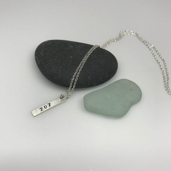 Maine 207 Bar Necklace