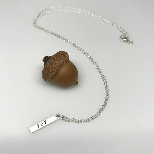 Maine 207 Bar Necklace