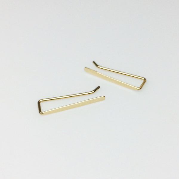 Gold Smooth Straight Ear Climber