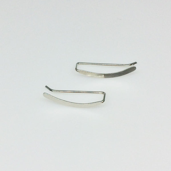 Silver Smooth Sweep Ear Climber