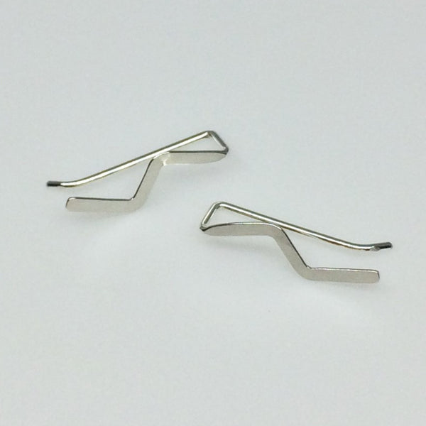 Silver Lightning Flash Ear Climber