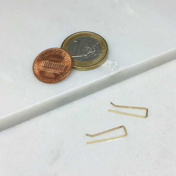 Gold Smooth Straight Ear Climber