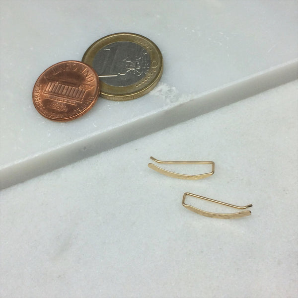 Gold Hammered Sweep Ear Climber