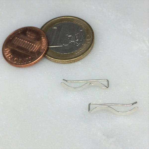 Silver Hammered Squiggle Ear Climber