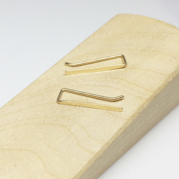 Gold Smooth Straight Ear Climber