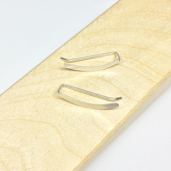 Silver Smooth Sweep Ear Climber
