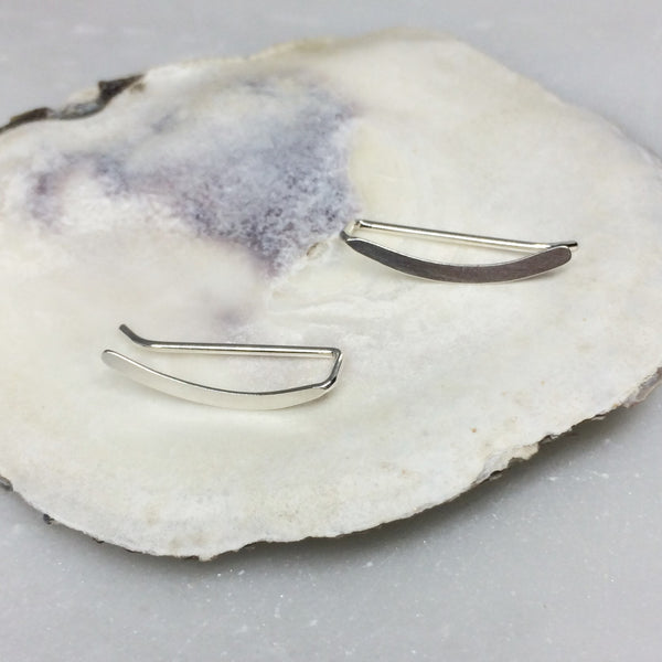 Silver Smooth Sweep Ear Climber