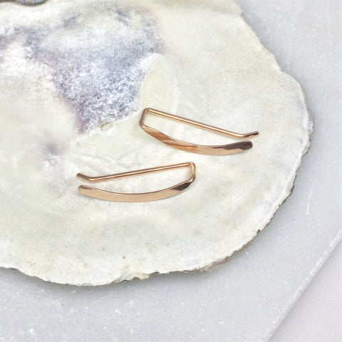 Rose Gold Smooth Sweep Ear Climber