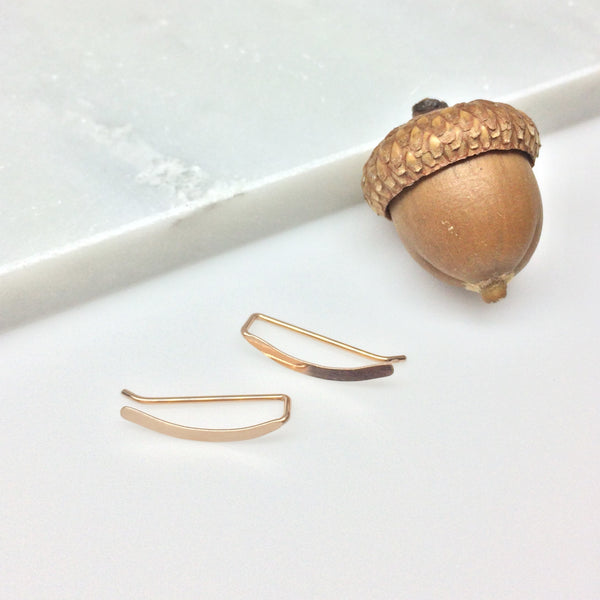 Rose Gold Smooth Sweep Ear Climber