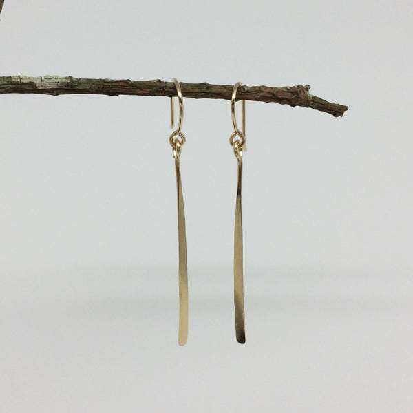 Long Gold Line Earrings