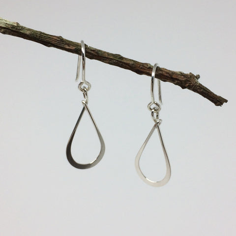 Small Silver Teardrop Earring