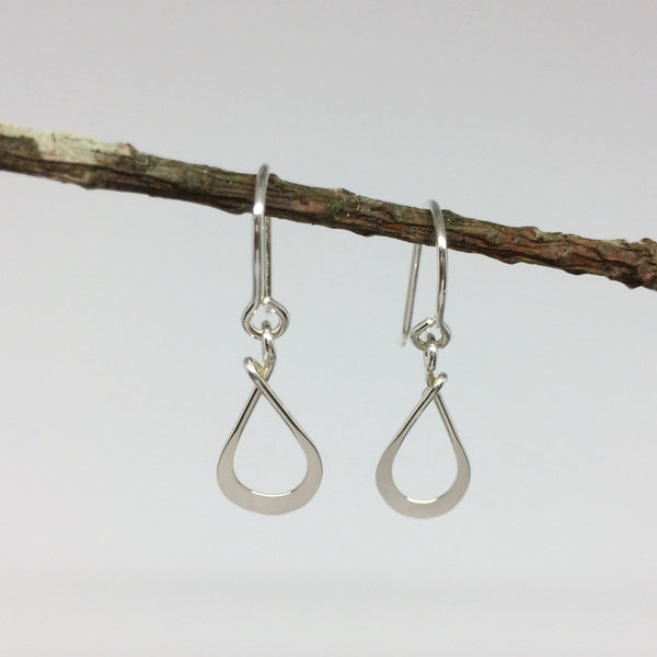 Tiny Silver Teardrop Earring