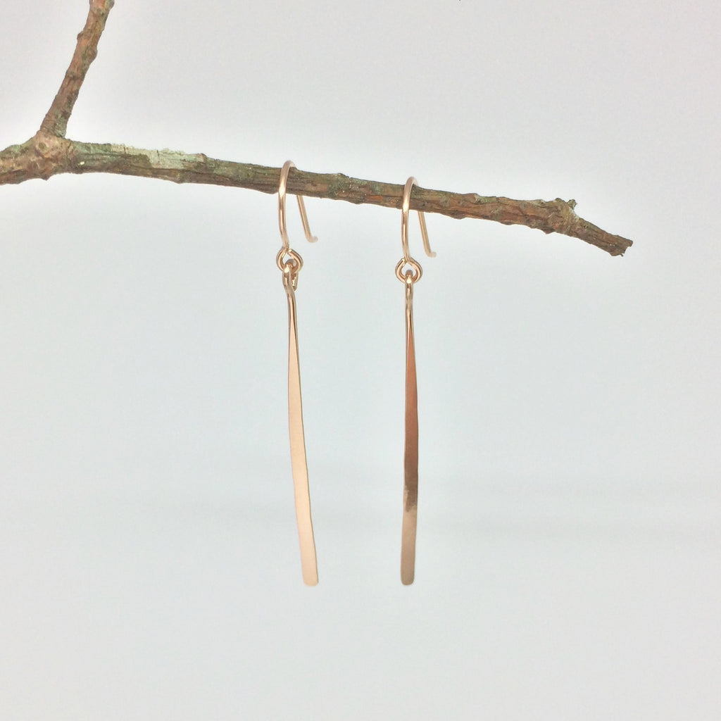 Rose Gold Line Earrings