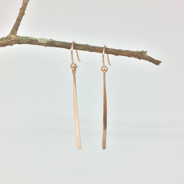 Rose Gold Line Earrings