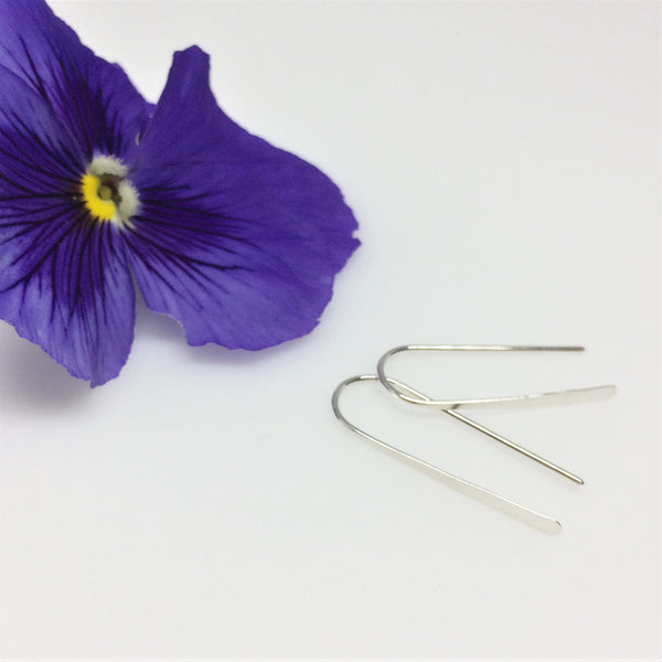 1" Sterling Silver Open Hoop Earrings