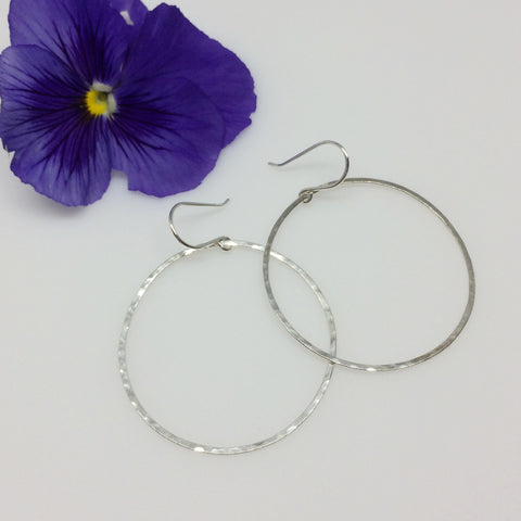 Large Circle Drop Hoops