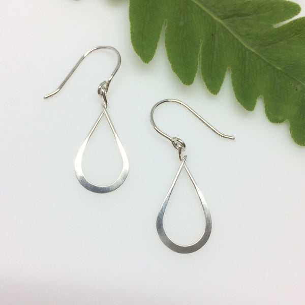 Small Silver Teardrop Earring