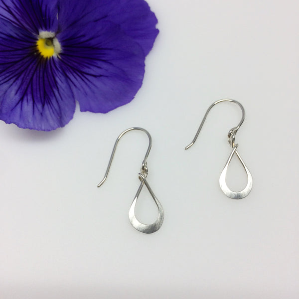 Tiny Silver Teardrop Earring