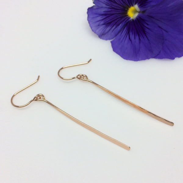 Rose Gold Line Earrings
