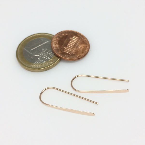 1" Rose Gold Open Hoop Earrings
