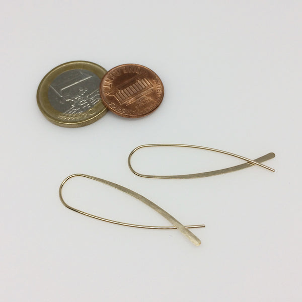 Gold Crossover Open Hoops