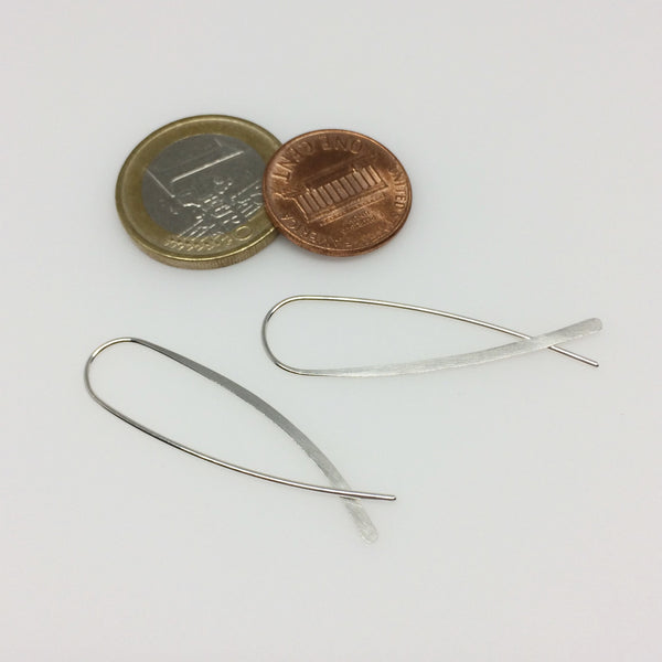 Silver Crossover Open Hoops