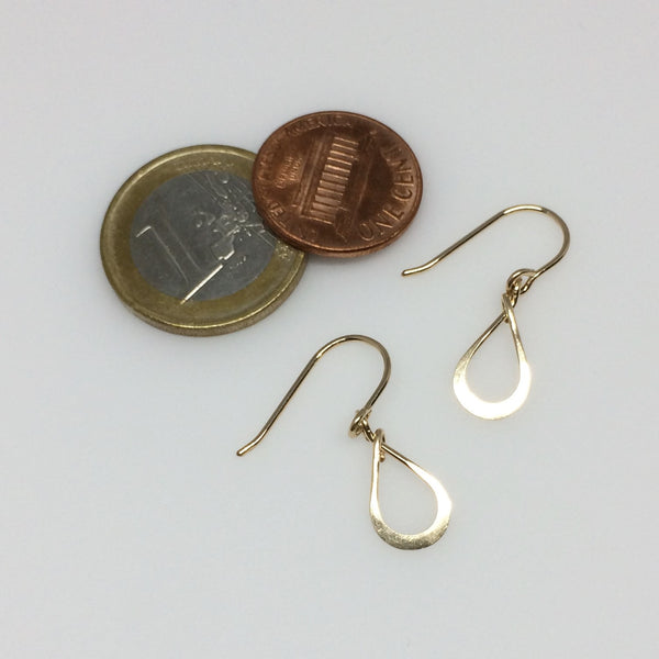 Tiny Gold Teardrop Earring