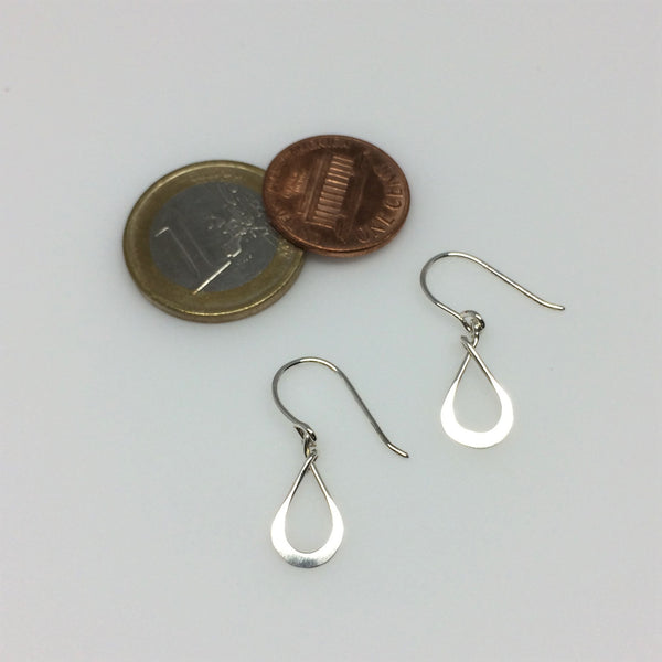 Tiny Silver Teardrop Earring