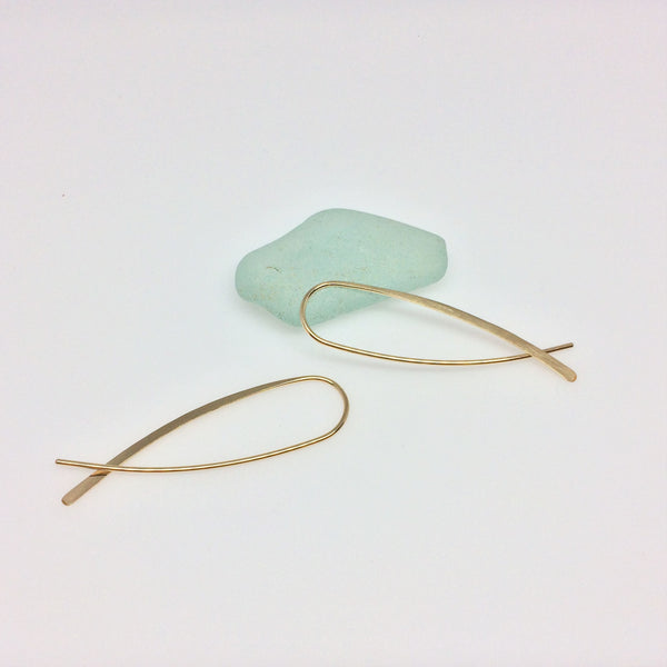 Gold Crossover Open Hoops