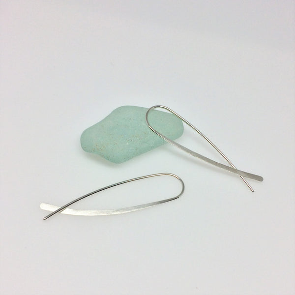 Silver Crossover Open Hoops