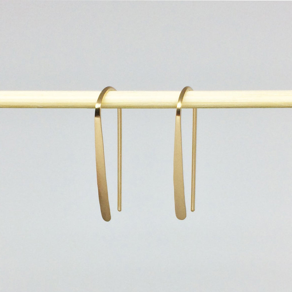 1" Gold Open Hoop Earrings