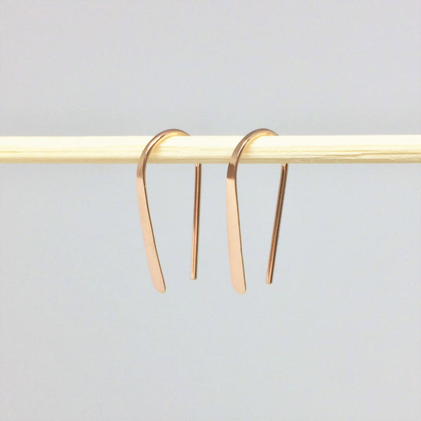 3/4" Rose Gold Open Hoops