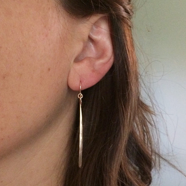 Rose Gold Line Earrings