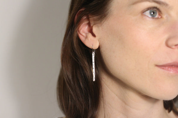 Birch Bark Line Earrings