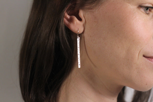 Birch Bark Line Earrings