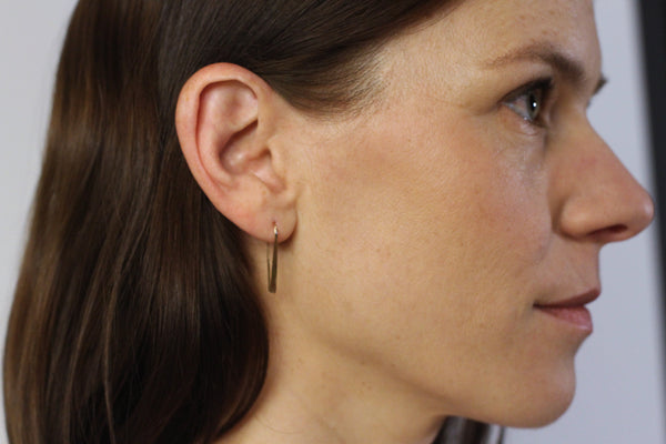 1" Gold Open Hoop Earrings