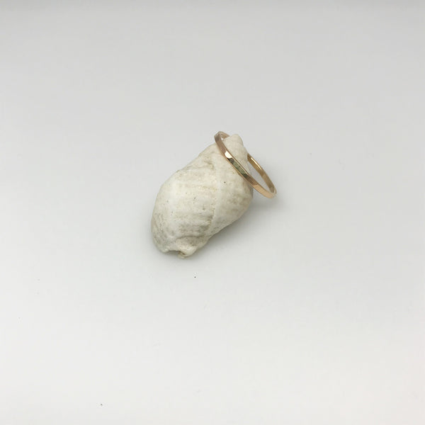 Super Skinny Hammered Gold Ring