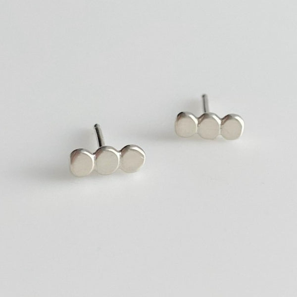 Pebble Studs in Sterling Silver