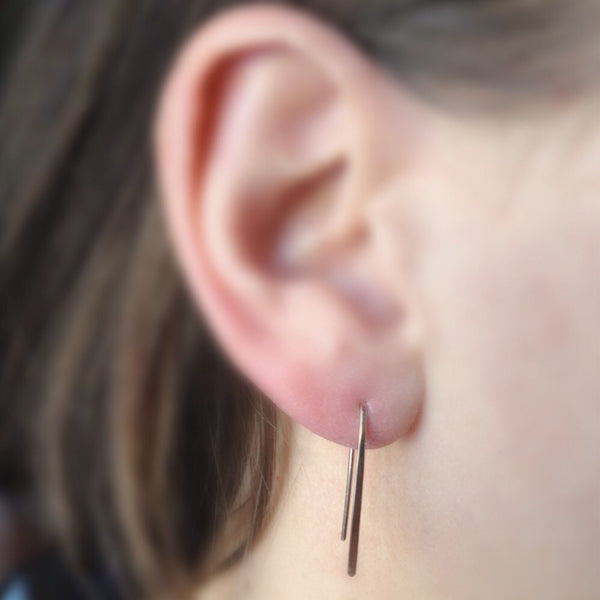 1" Rose Gold Open Hoop Earrings - Squirrel's Nest Jewelry - 2